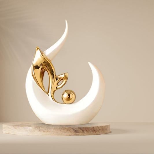 Abstract Sculpture – Nordic Ceramic Luxury Decor for Modern Living Spaces, Offices, and Table Centerpieces