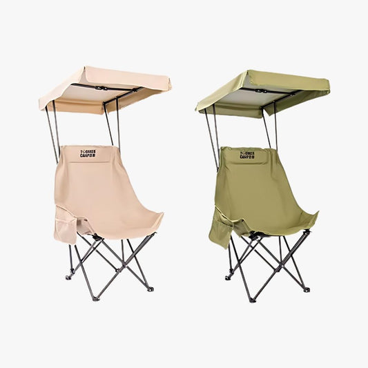 Camping Chairs – Shade Canopy, Folding, Portable, Outdoor Comfort for Beach, Hiking, Tailgating, and More