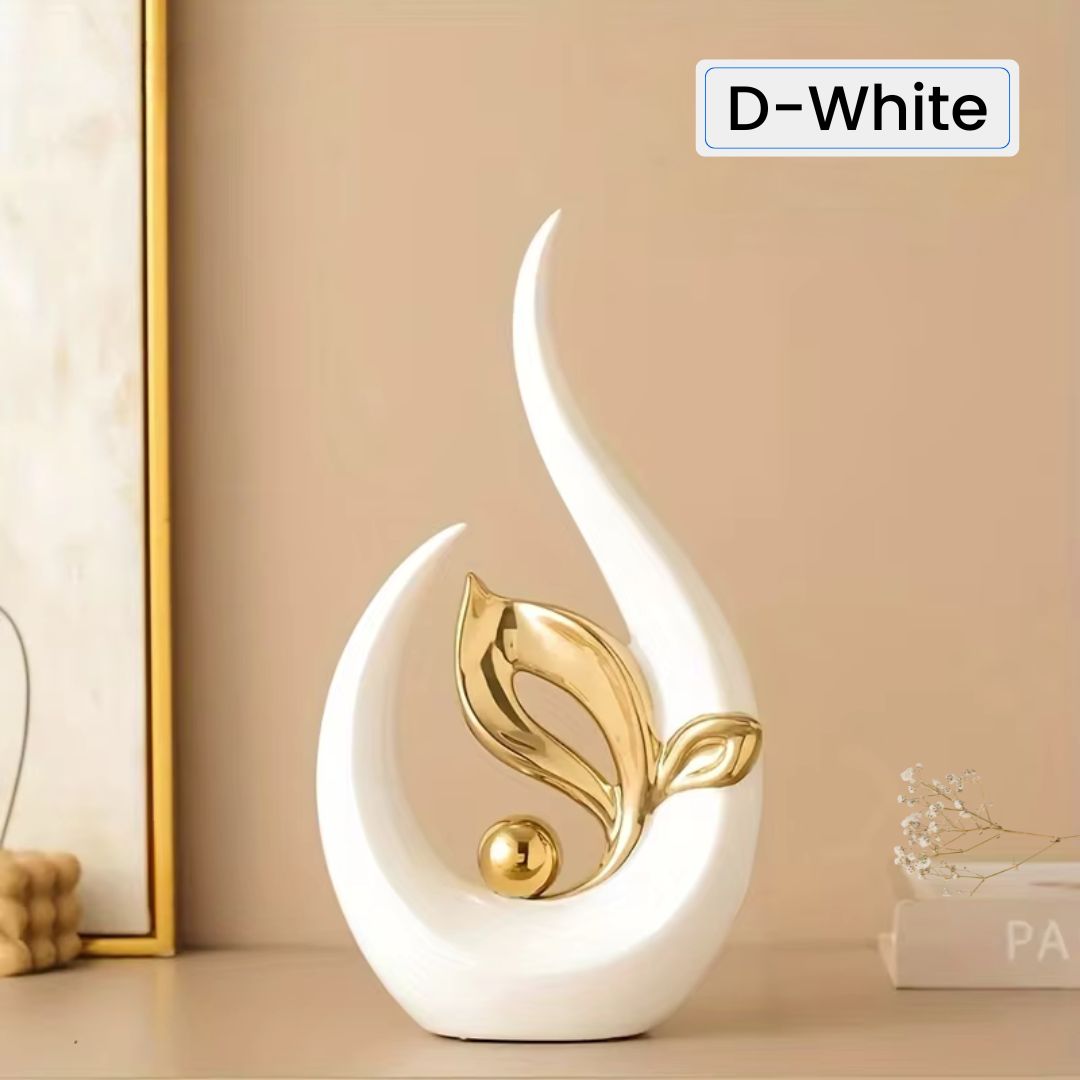 Abstract Sculpture – Nordic Ceramic Luxury Decor for Modern Living Spaces, Offices, and Table Centerpieces