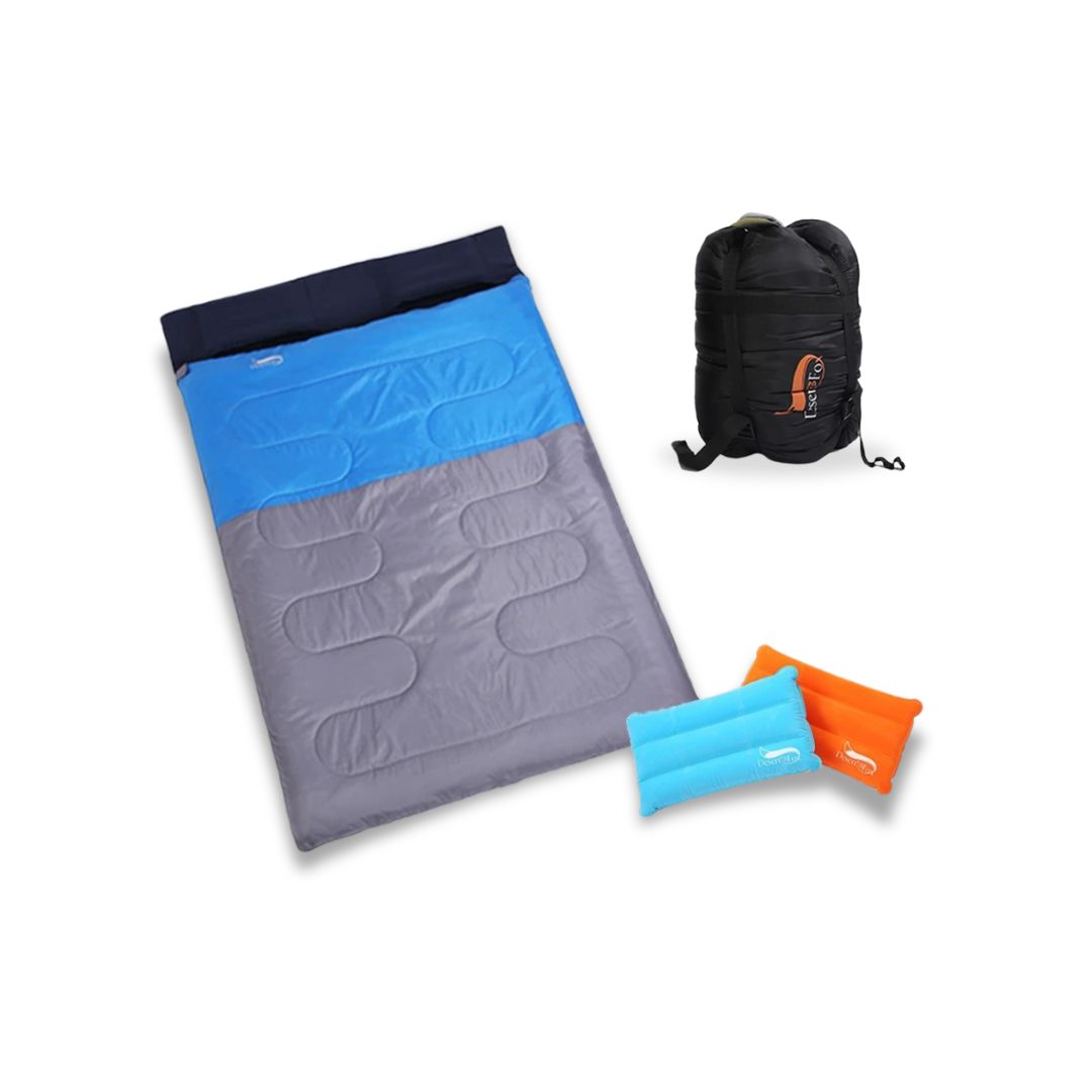 Double Sleeping Bag - King Size Camping Bag for Two Persons or Couples
