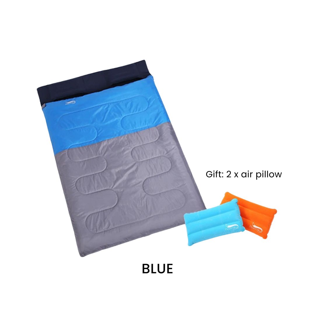 Double Sleeping Bag - King Size Camping Bag for Two Persons or Couples