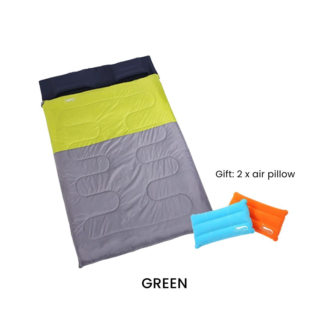 Double Sleeping Bag - King Size Camping Bag for Two Persons or Couples