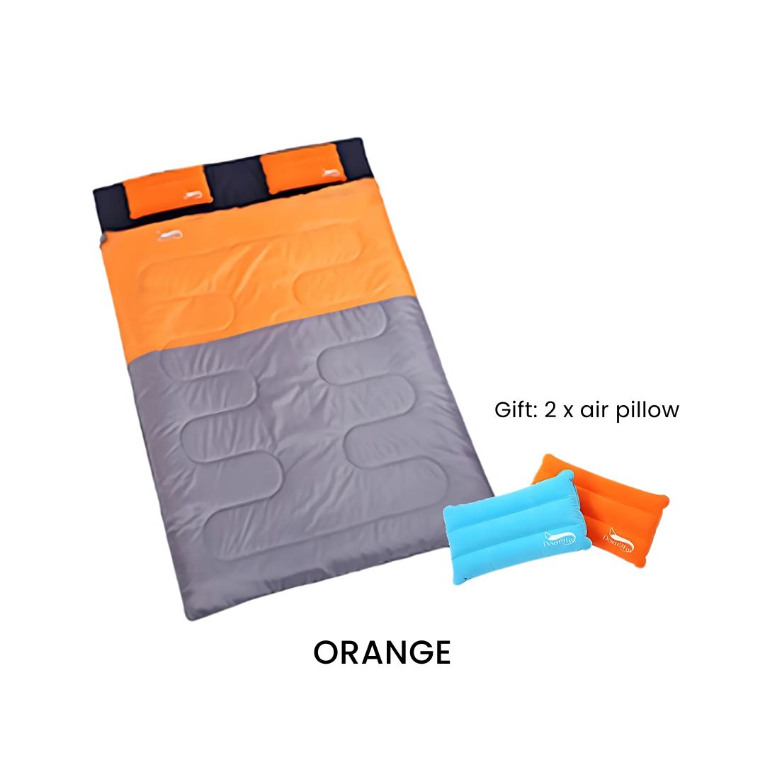 Double Sleeping Bag - King Size Camping Bag for Two Persons or Couples