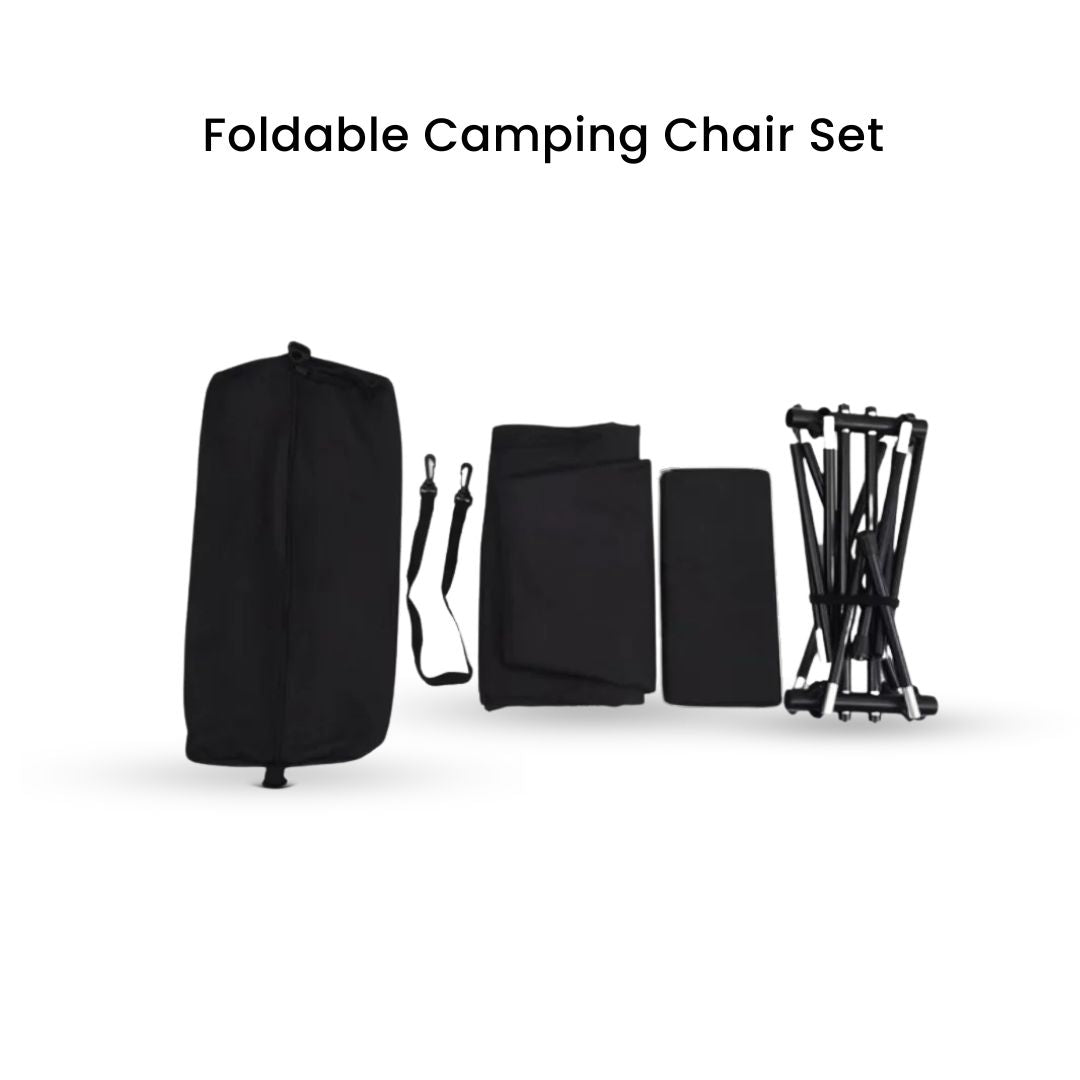 Reclining Camp Chair - Portable Adjustable Outdoor Recliner for Camping, Hiking, Travel, and Relaxation