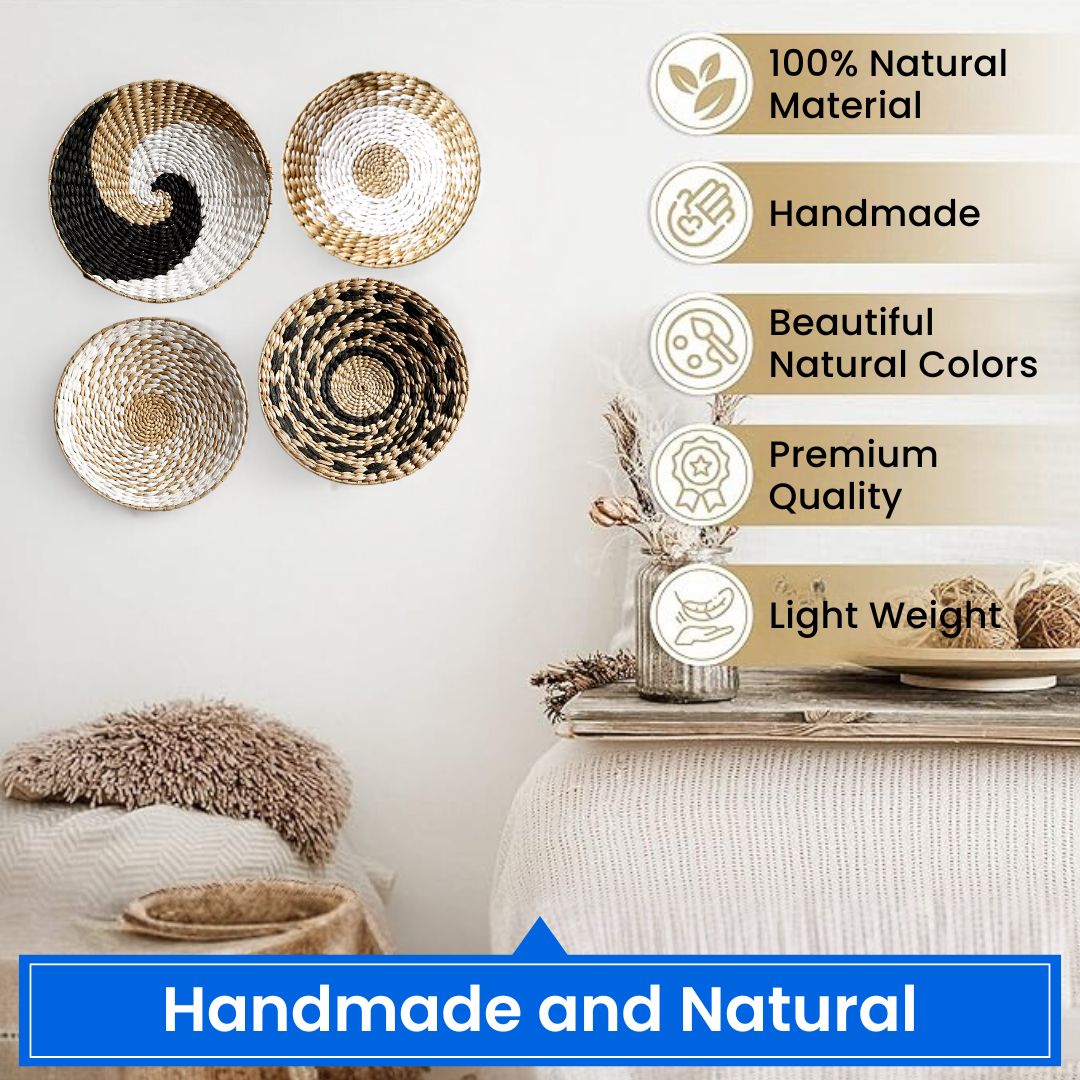 Handcrafted Rattan wall decor