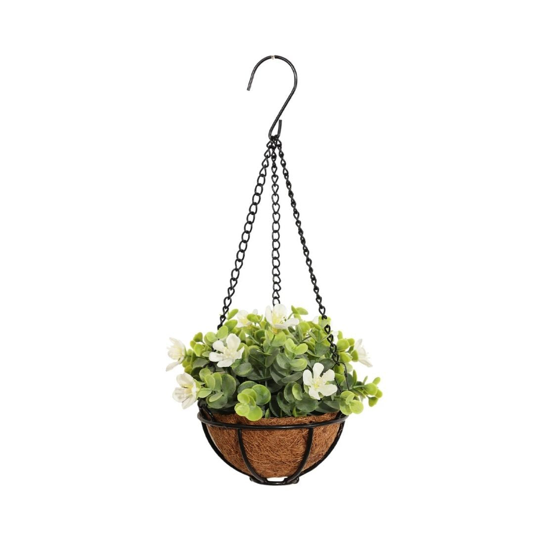 Hanging Plant Pots - Beautiful Faux Flower Planters for Your Garden, Railing, Balcony, Indoor, Outdoor, and Decorative Spaces