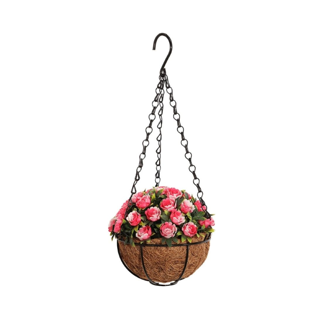 Hanging Plant Pots - Beautiful Faux Flower Planters for Your Garden, Railing, Balcony, Indoor, Outdoor, and Decorative Spaces