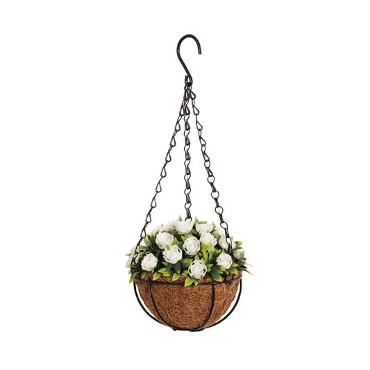 Hanging Plant Pots - Beautiful Faux Flower Planters for Your Garden, Railing, Balcony, Indoor, Outdoor, and Decorative Spaces