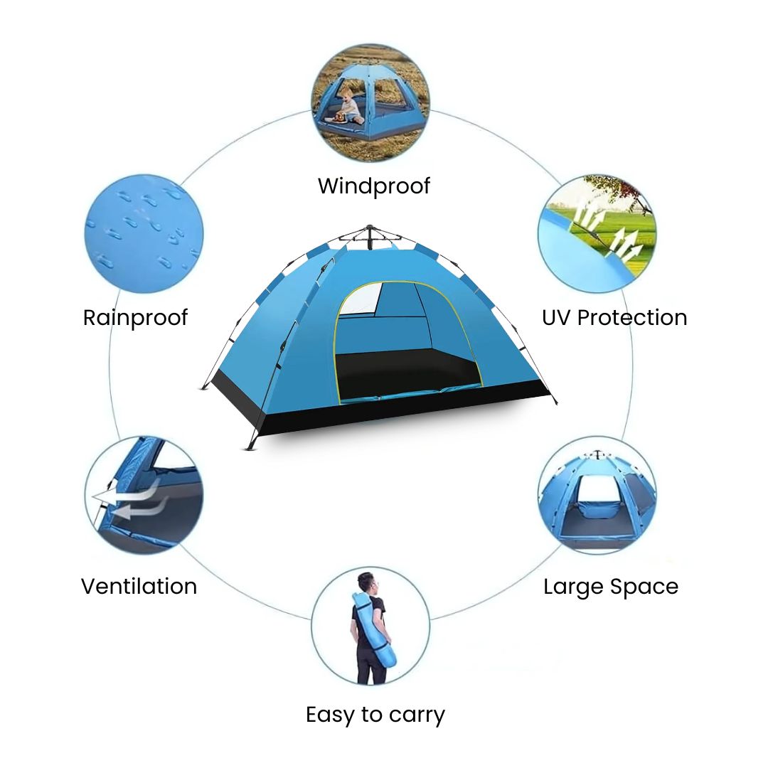 Instant Up Tent – Easy Pop-Up Camping Tent for One or Two Persons
