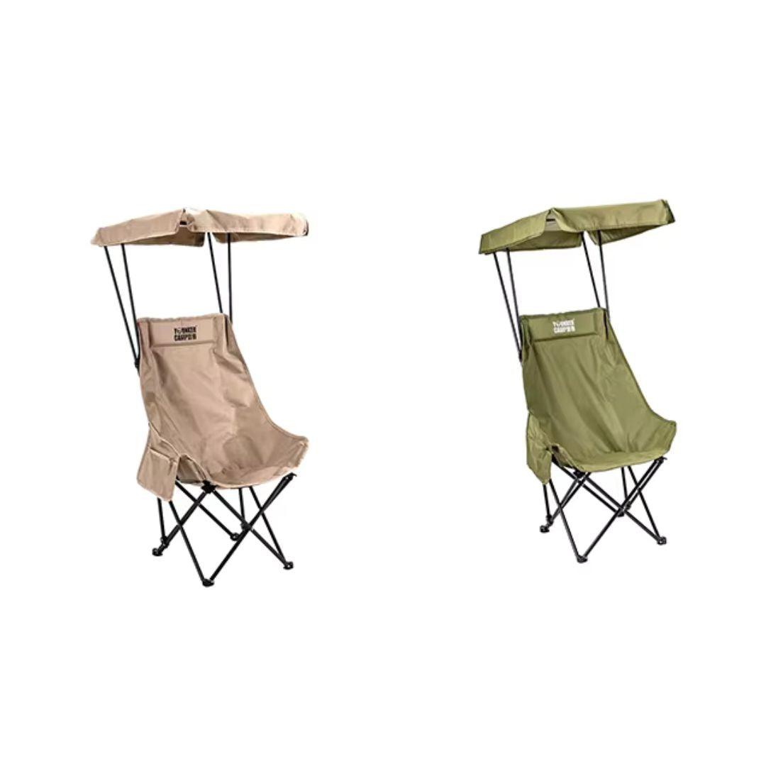 Camping Chairs – Shade Canopy, Folding, Portable, Outdoor Comfort for Beach, Hiking, Tailgating, and More