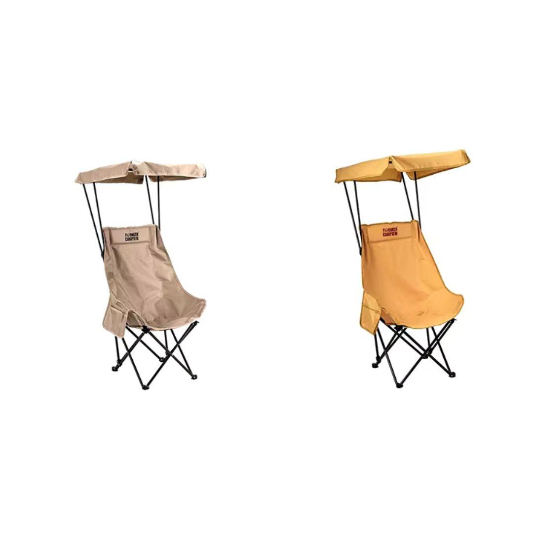 Camping Chairs – Shade Canopy, Folding, Portable, Outdoor Comfort for Beach, Hiking, Tailgating, and More