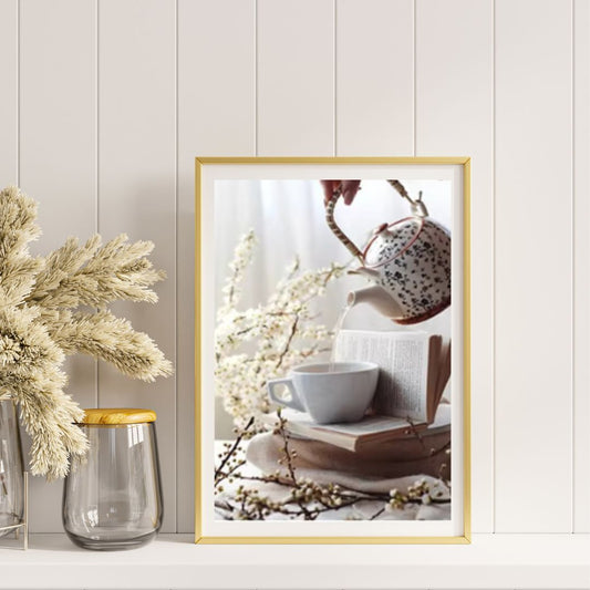 Kitchen Wall Art: Tea Bread Egg Food Canvas Painting for Kitchen Decor