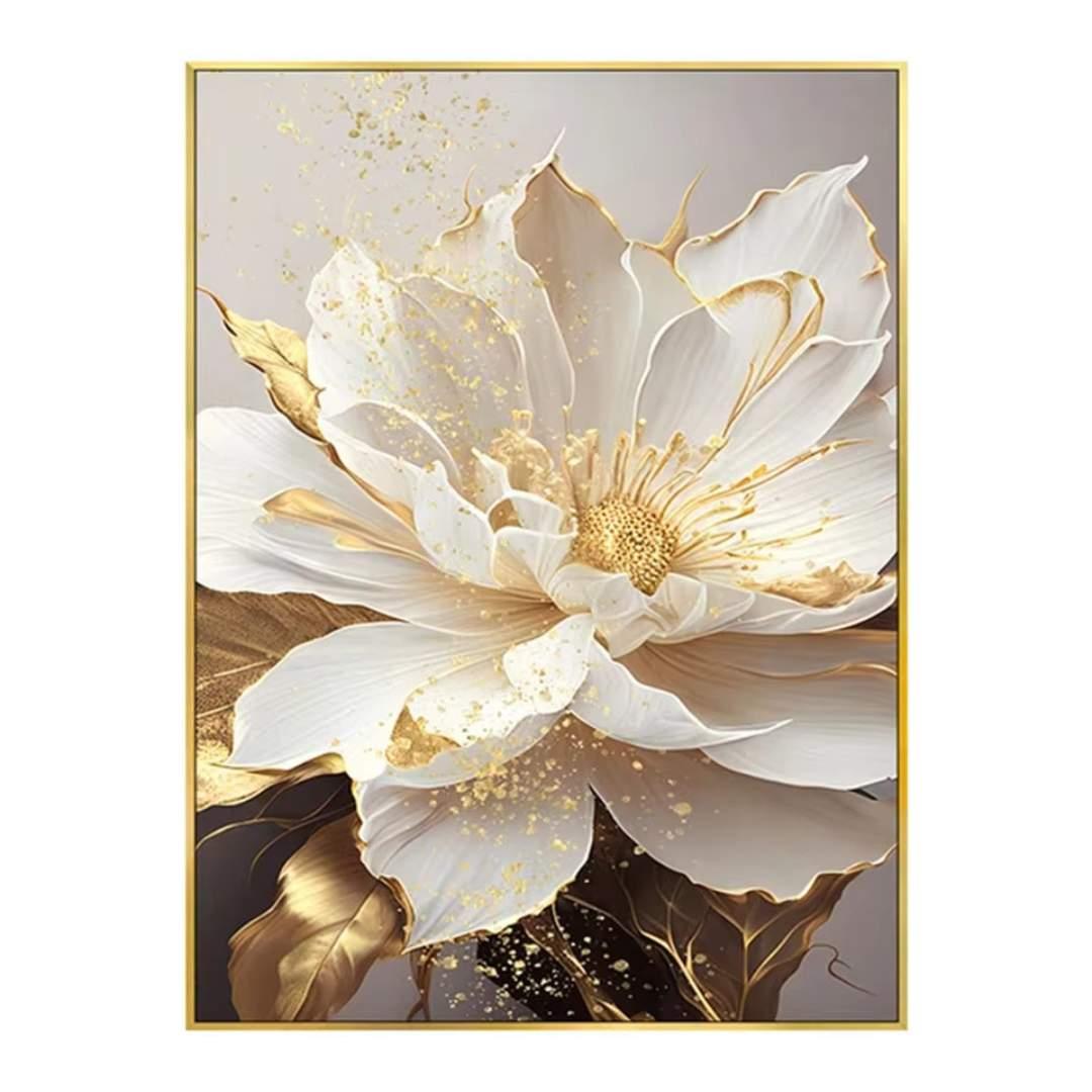Floral Wall Art - Canvas Painting Kit with 3D Abstract Design for Living Room and Bedroom