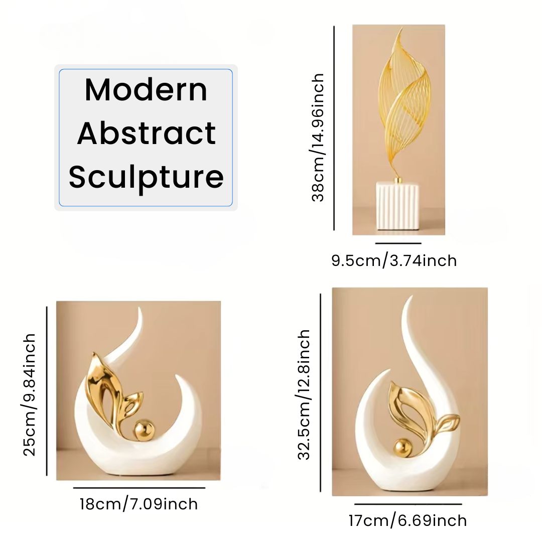 Abstract Sculpture – Nordic Ceramic Luxury Decor for Modern Living Spaces, Offices, and Table Centerpieces