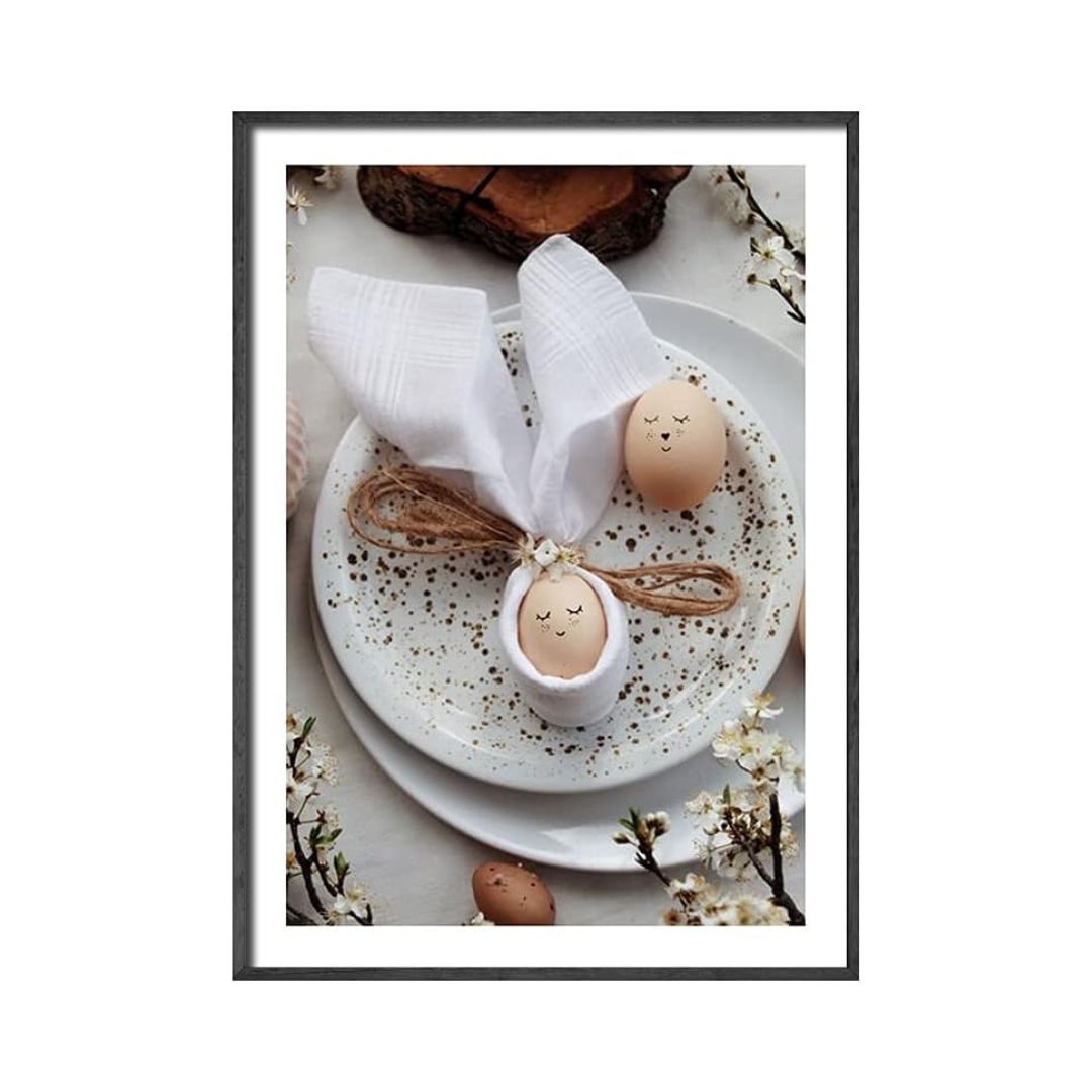 Kitchen Wall Art: Tea Bread Egg Food Canvas Painting for Kitchen Decor