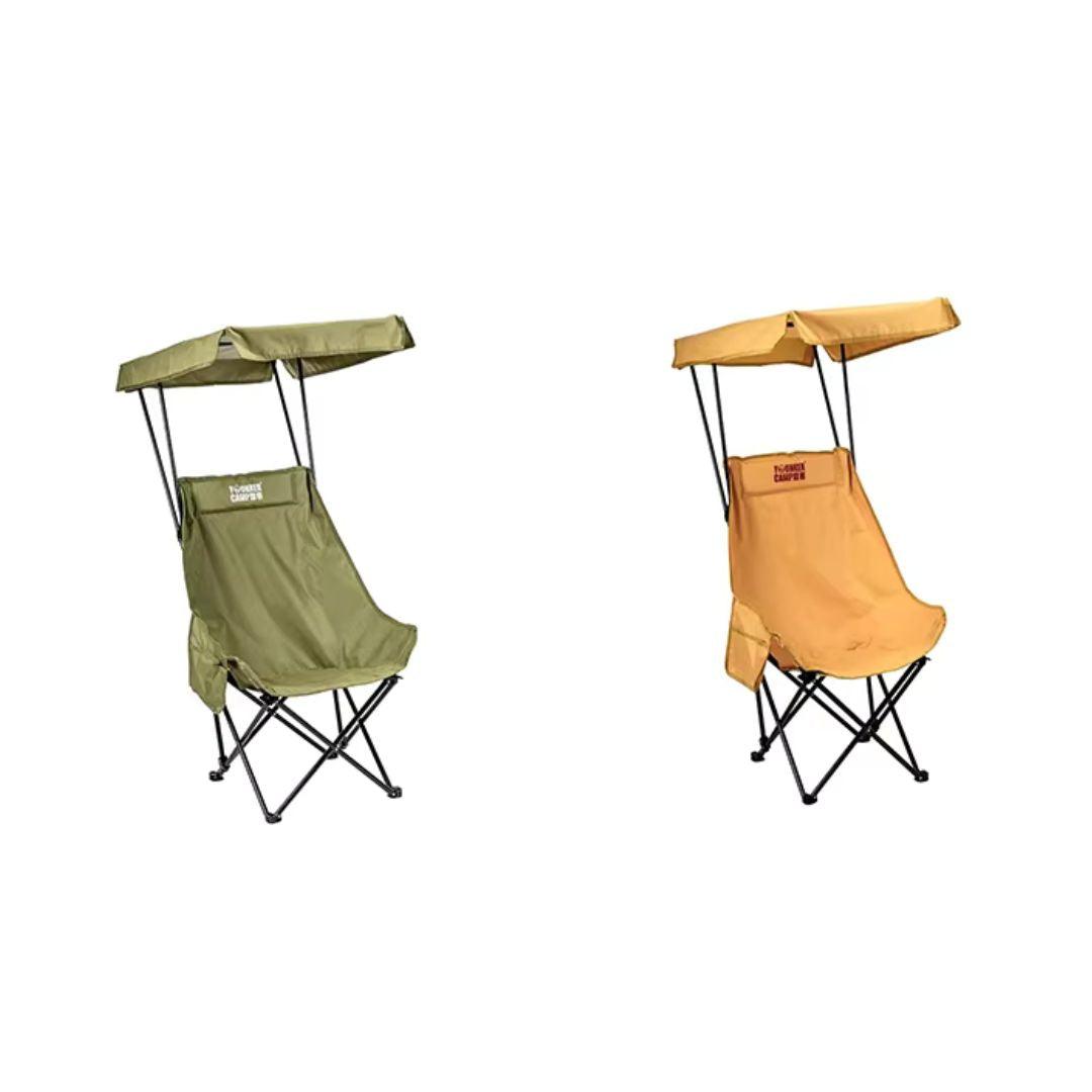 Camping Chairs – Shade Canopy, Folding, Portable, Outdoor Comfort for Beach, Hiking, Tailgating, and More