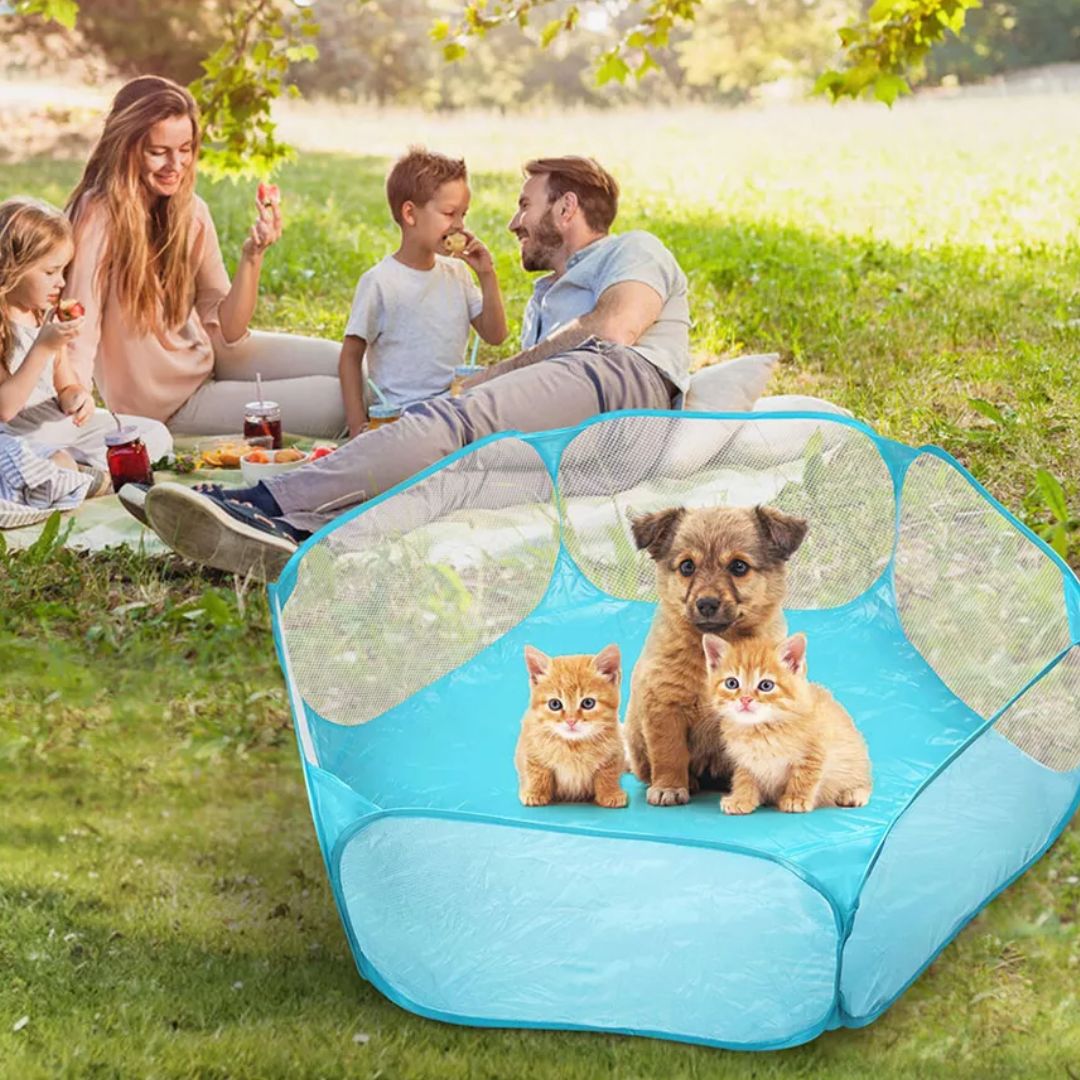 Pet Cage - Small Foldable Pet Fence, Portable Animal Cage for Indoor and Outdoor Use