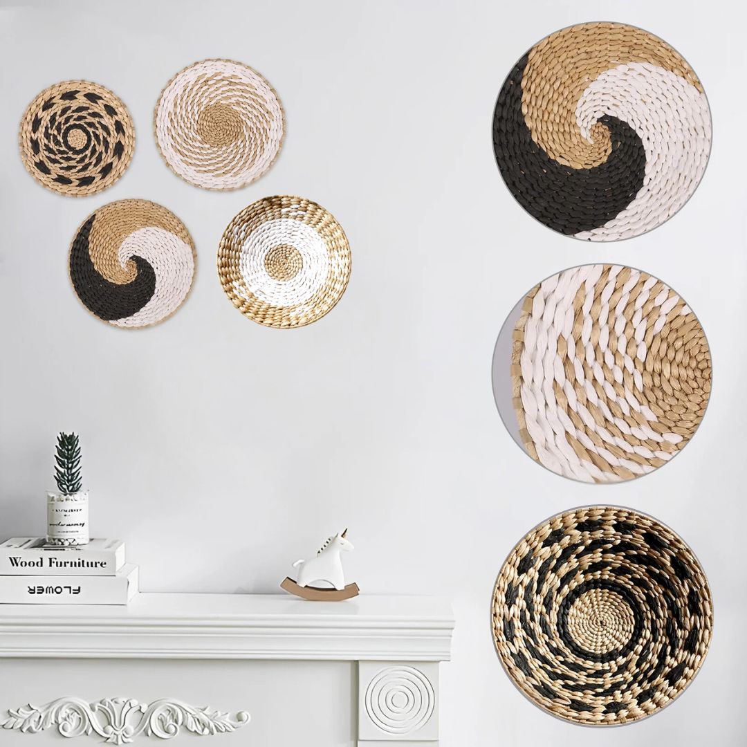 Rattan wall decor for  bedroom