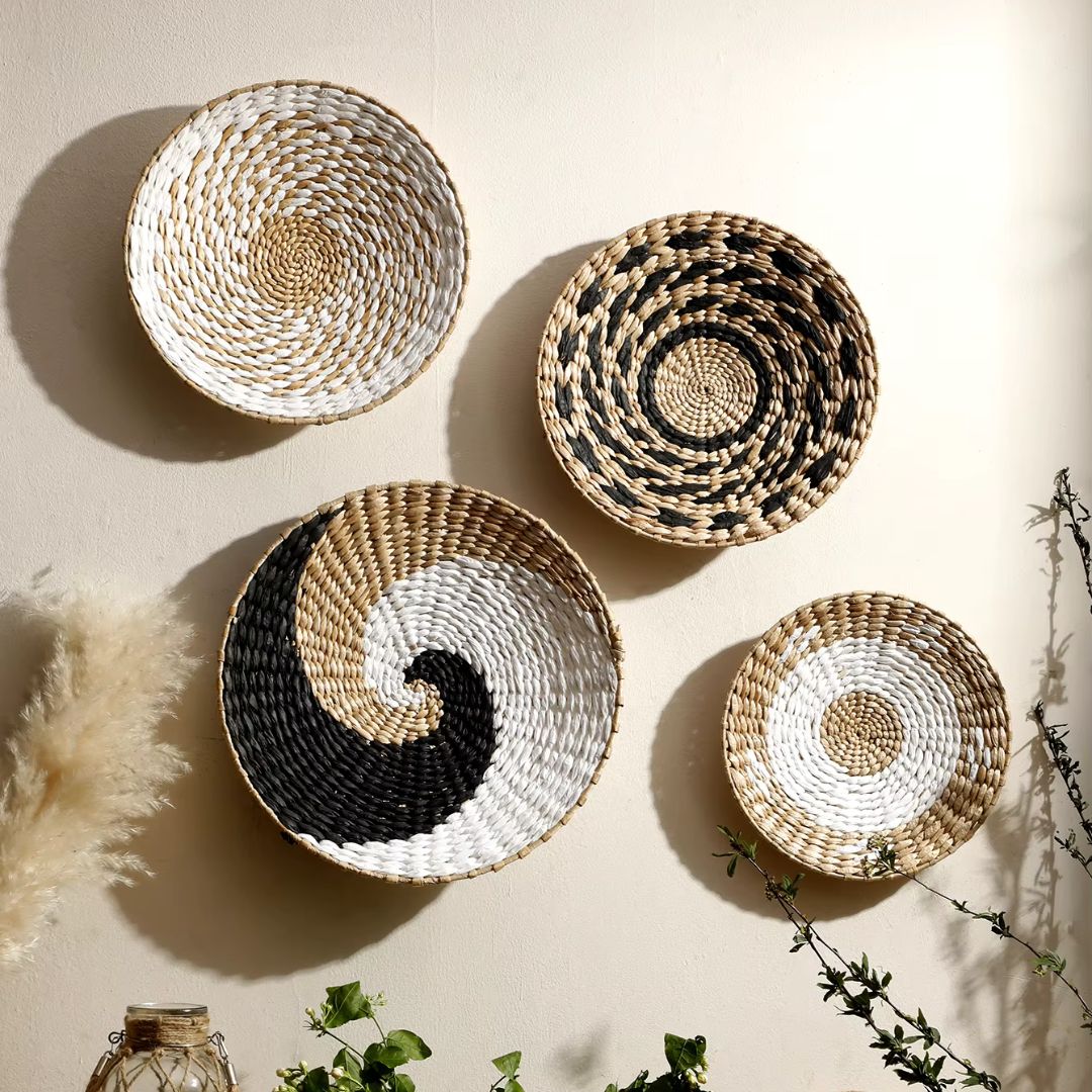 Rattan wall decor for cozy spaces