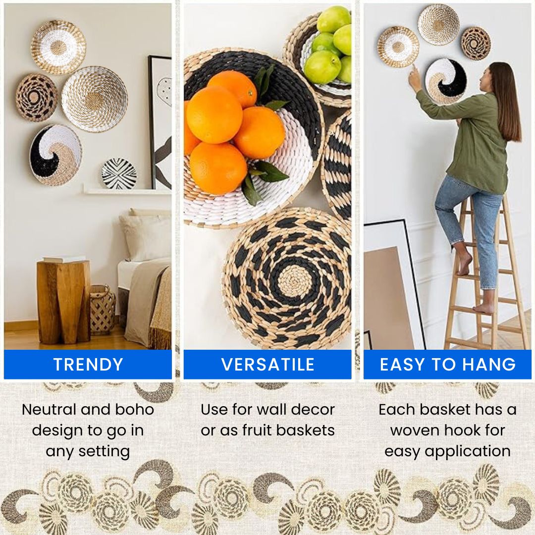 Rattan wall decor for decoration