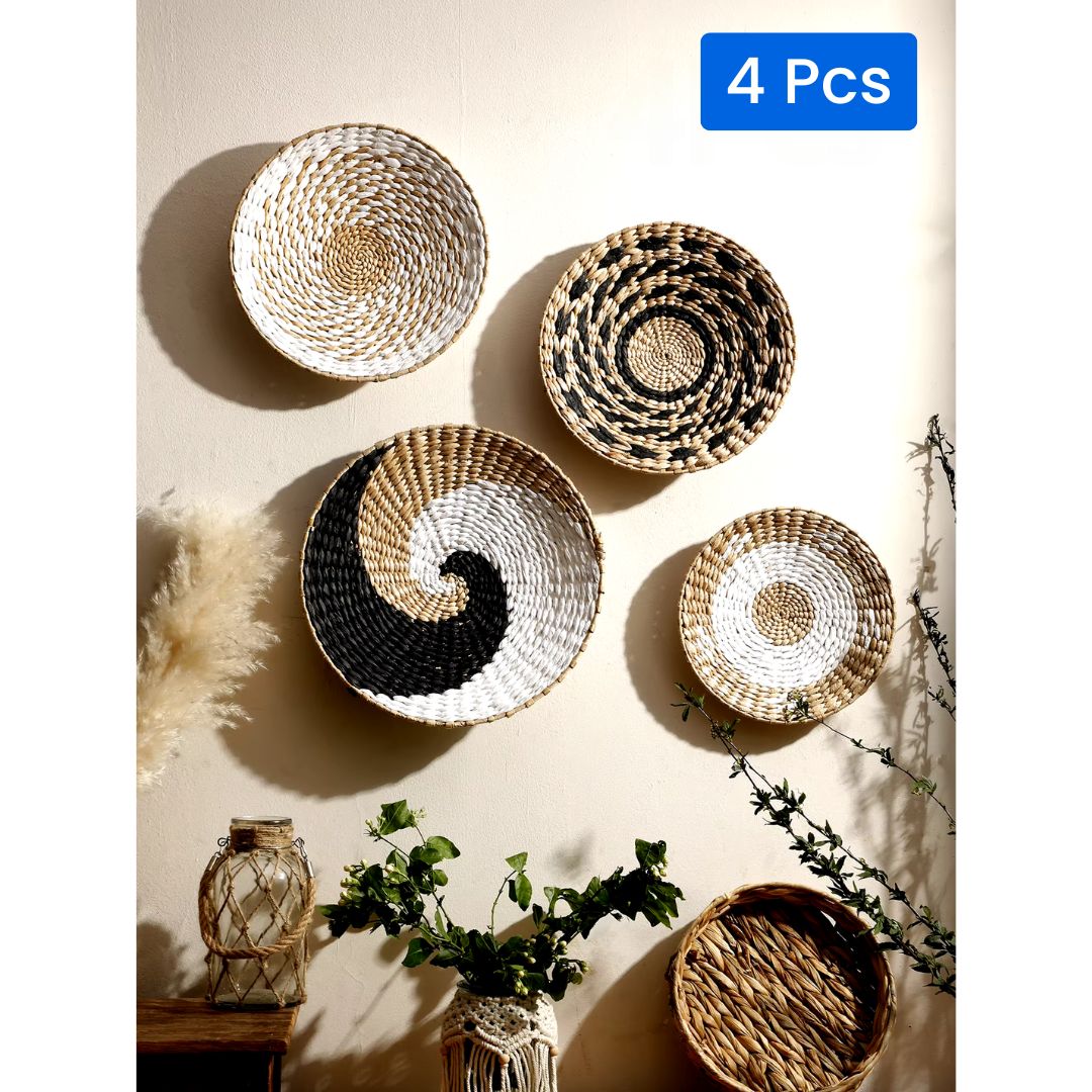 Rattan wall decor for home styling