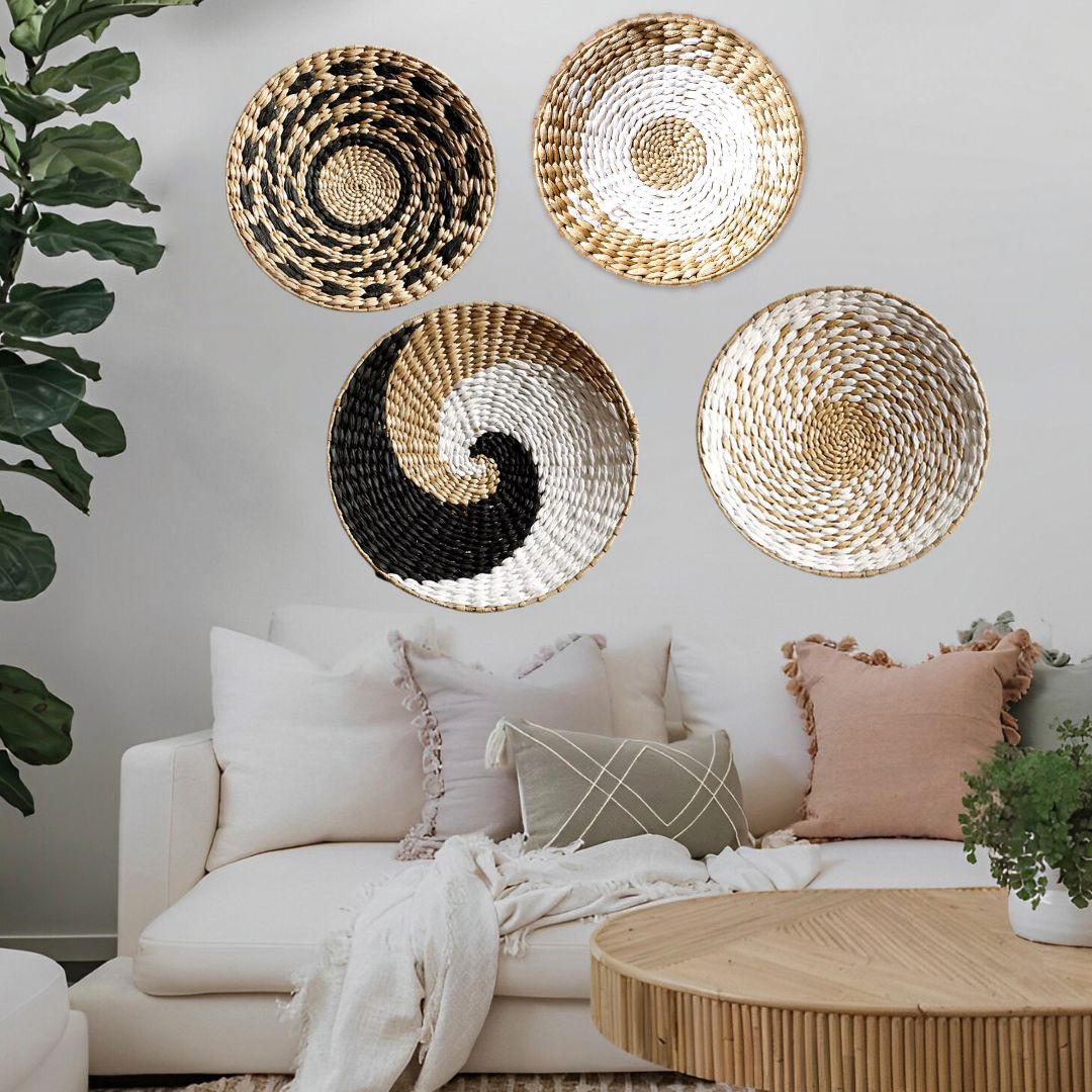Rattan wall decor for interiors