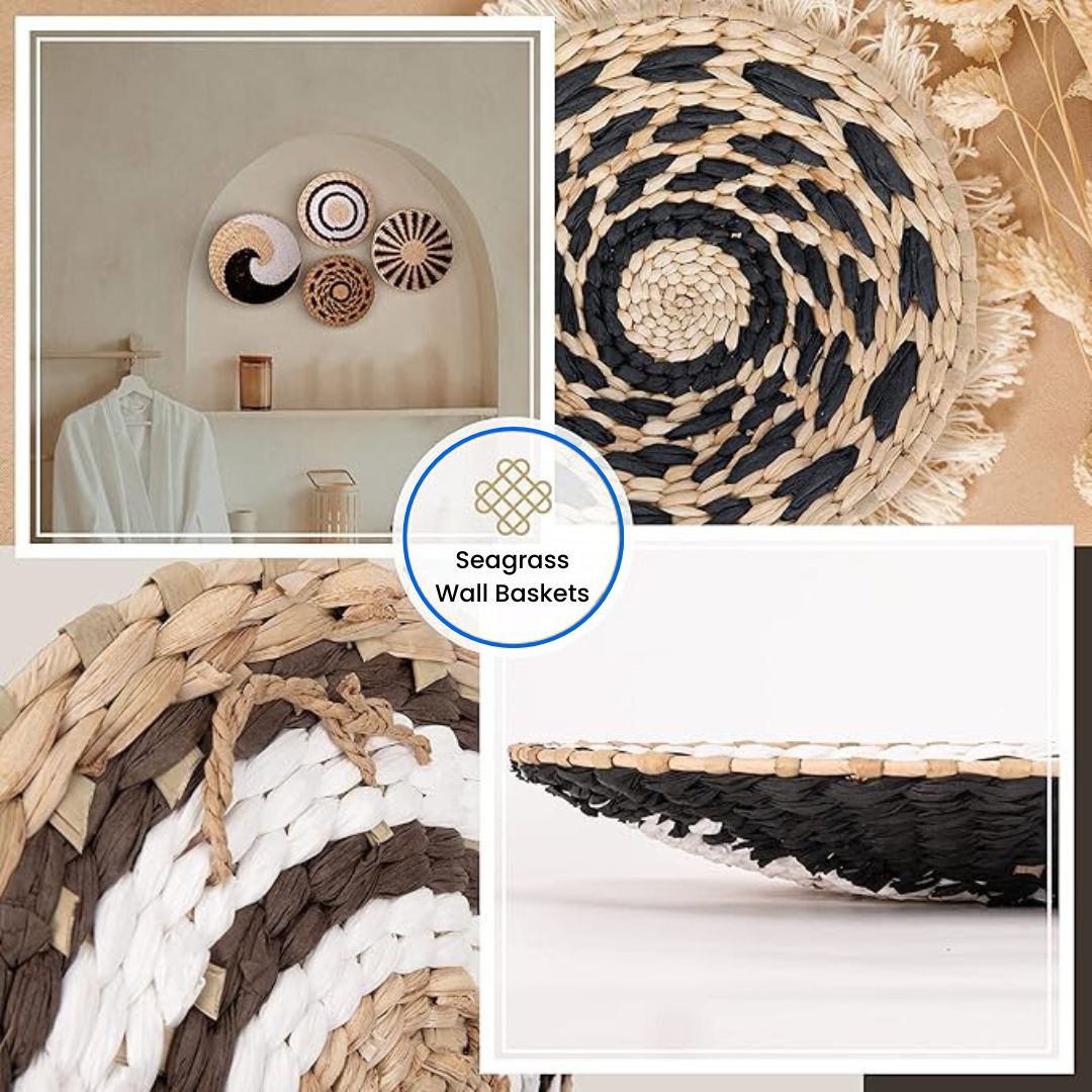 Rattan wall decor wall basket