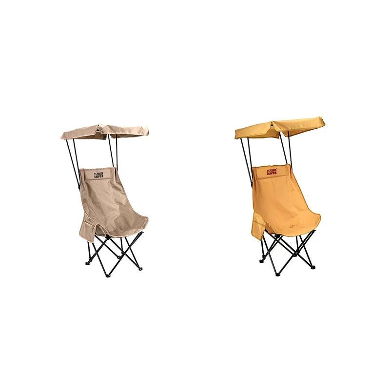 Camping Chairs – Shade Canopy, Folding, Portable, Outdoor Comfort for Beach, Hiking, Tailgating, and More