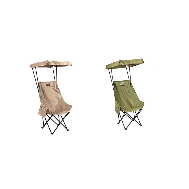 Camping Chairs – Shade Canopy, Folding, Portable, Outdoor Comfort for Beach, Hiking, Tailgating, and More
