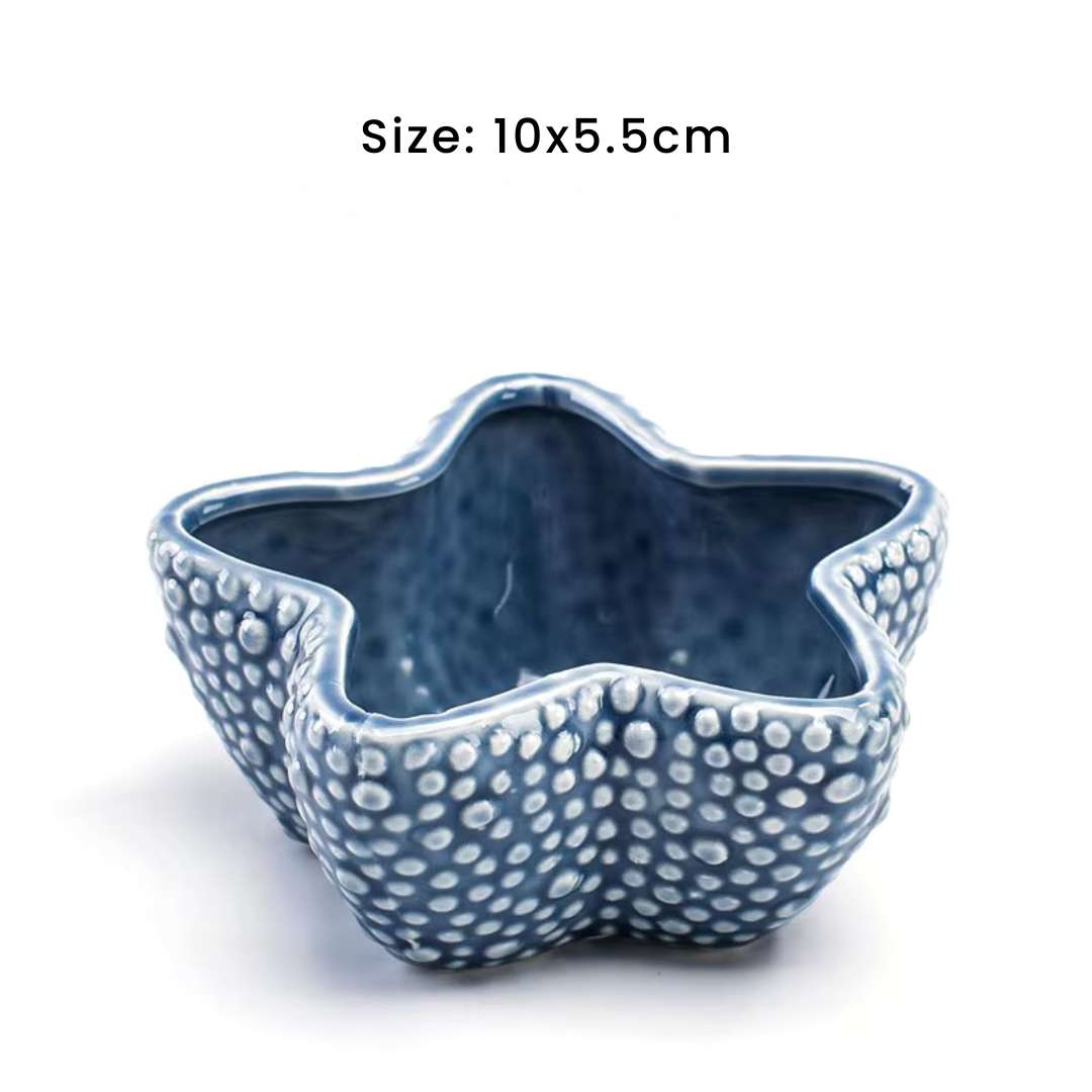 Succulent Pots - Unique Ocean-Inspired Fish, Snail, and Starfish Shaped Planters for Small Cactus and Flowers