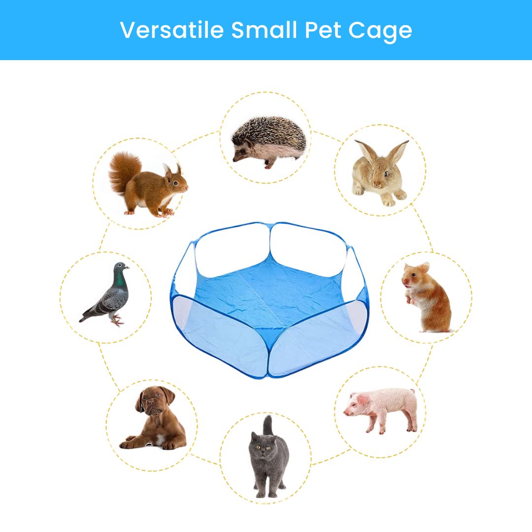 Pet Cage - Small Foldable Pet Fence, Portable Animal Cage for Indoor and Outdoor Use