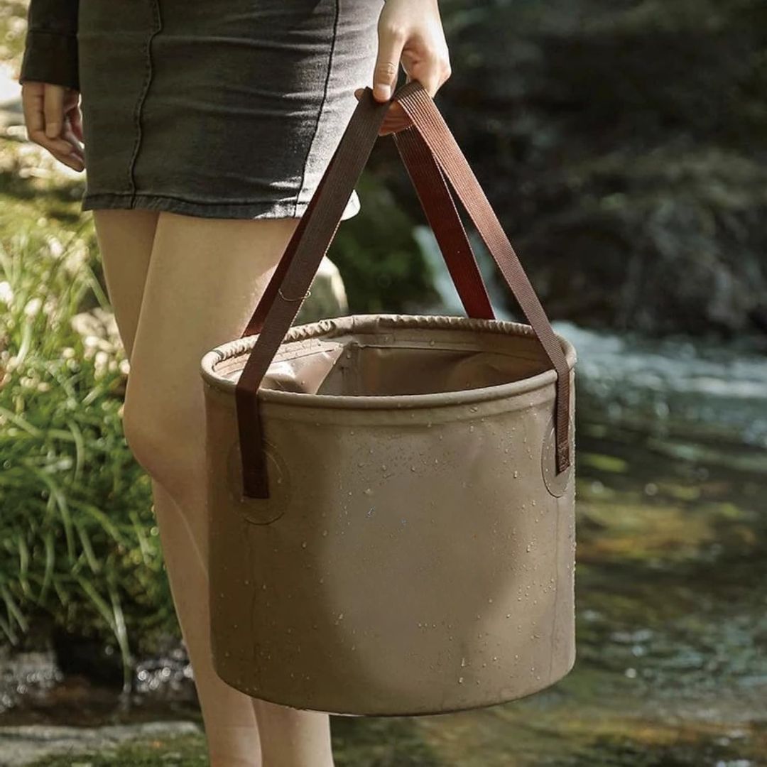 Collapsible Bucket - Foldable Tub for Camping & Fishing