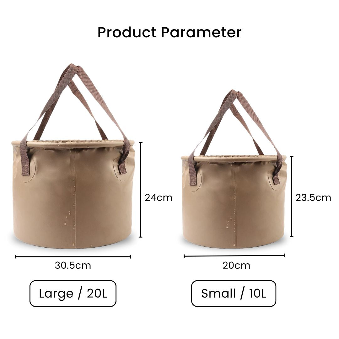 Collapsible Bucket - Foldable Tub for Camping & Fishing