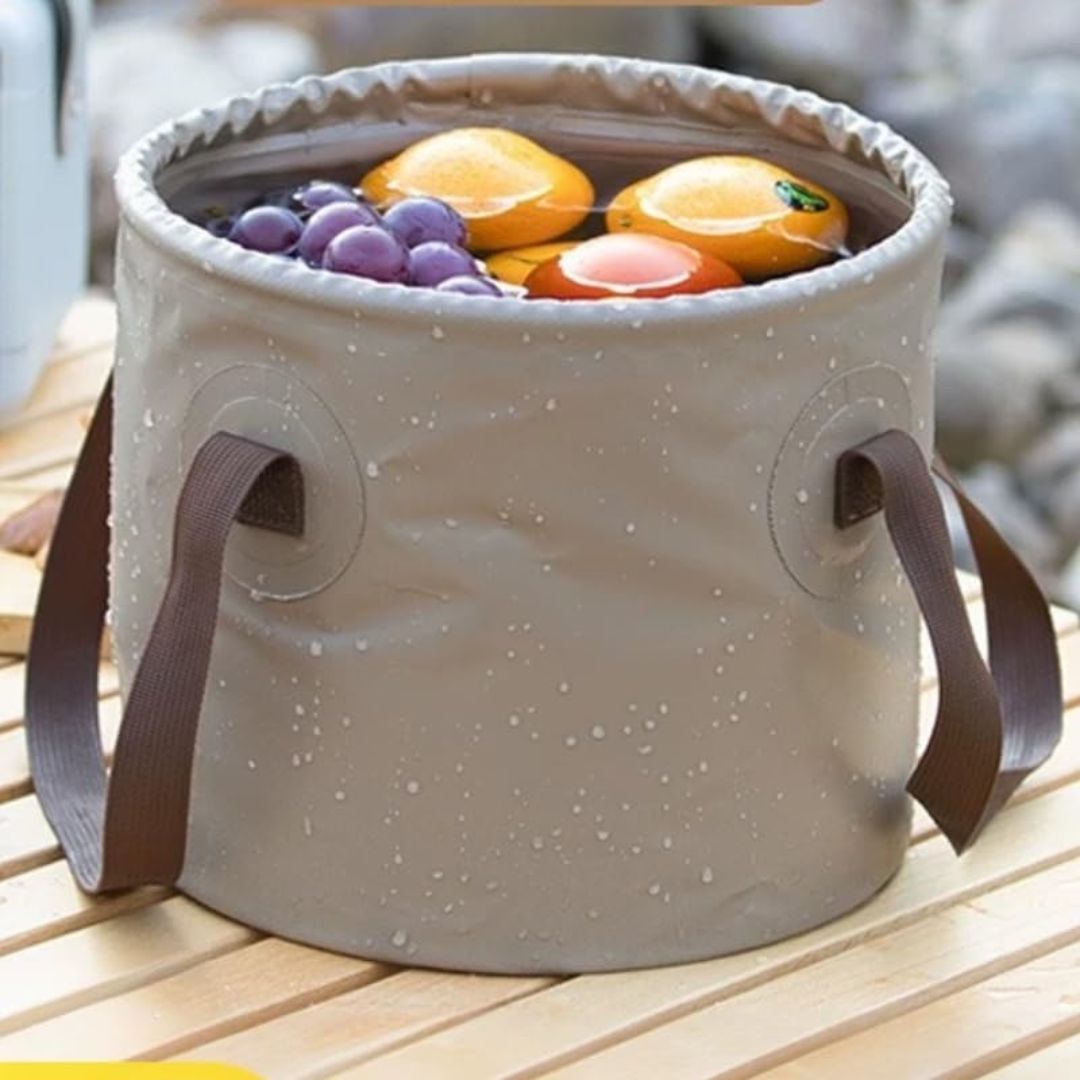 Collapsible Bucket - Foldable Tub for Camping & Fishing