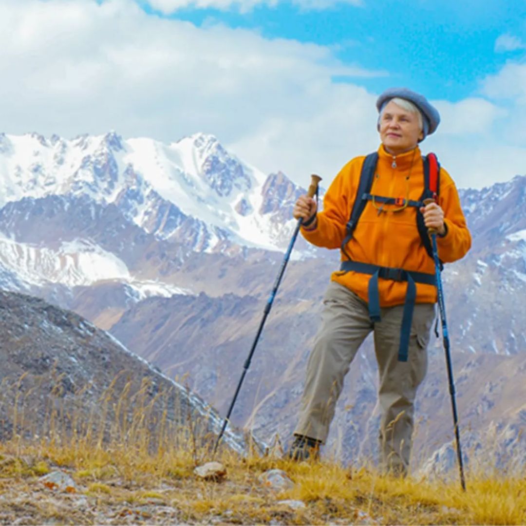 Trekking Poles - Adjustable Hiking Stick for Walking & Running