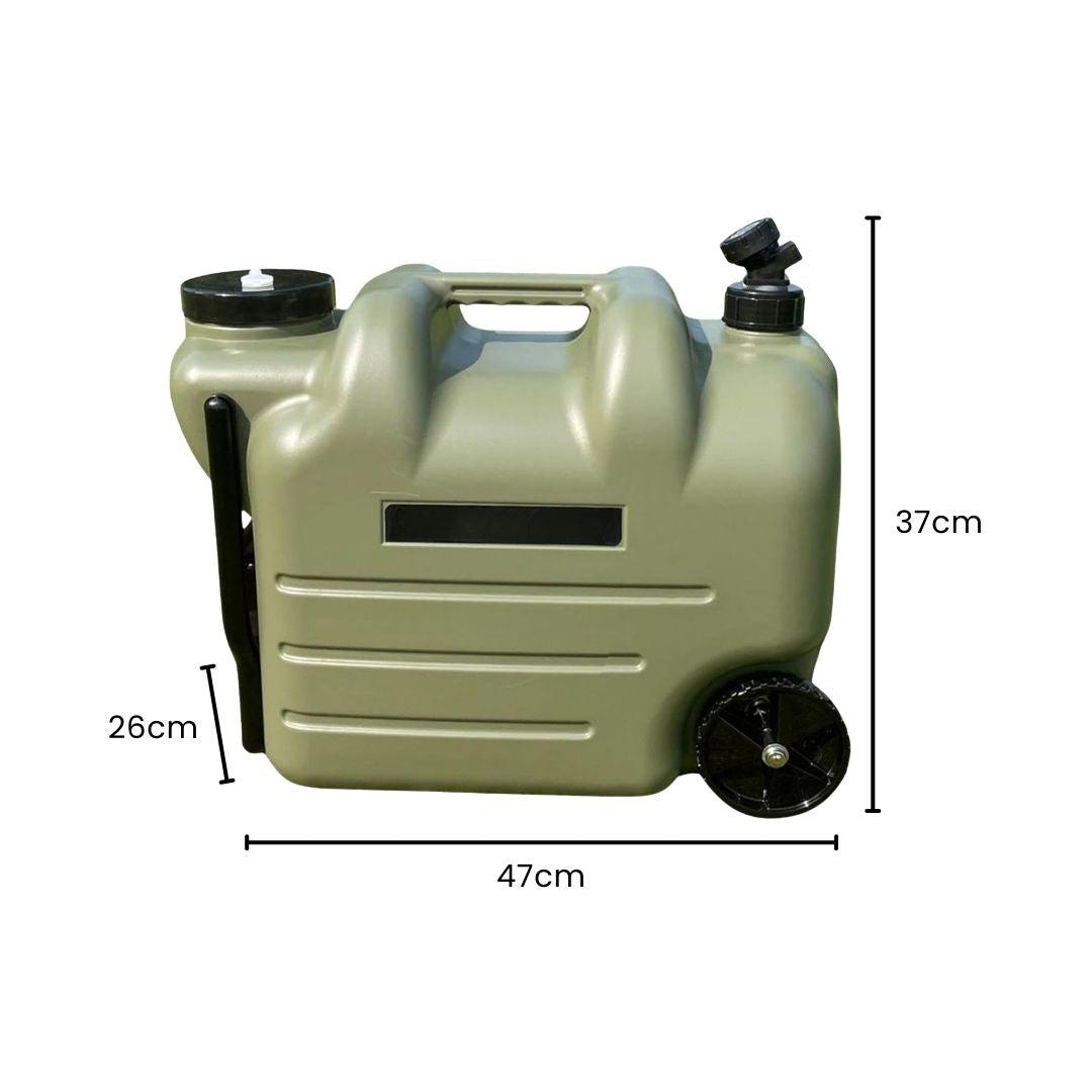 Wheeled Water Container - 28L Portable Self-Contained Storage for Camping