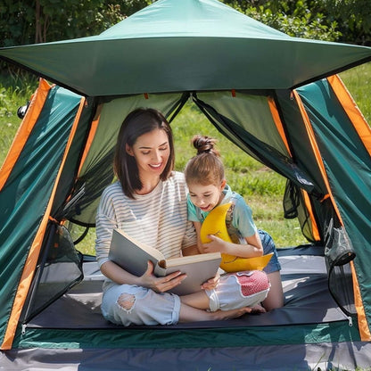 4 Person Tent - Waterproof Camping Tent for Family, Portable 3-Season Outdoor Shelter