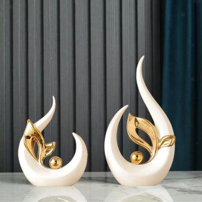 Abstract Sculpture – Nordic Ceramic Luxury Decor for Modern Living Spaces, Offices, and Table Centerpieces