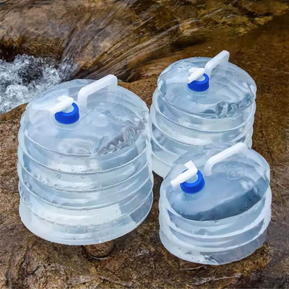 Collapsible Water Container - Foldable Outdoor Camping Water Carrier