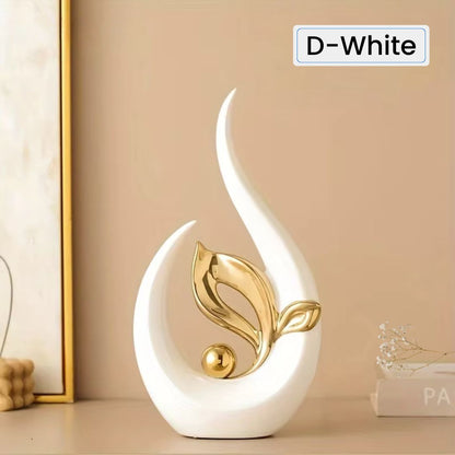 Abstract Sculpture – Nordic Ceramic Luxury Decor for Modern Living Spaces, Offices, and Table Centerpieces