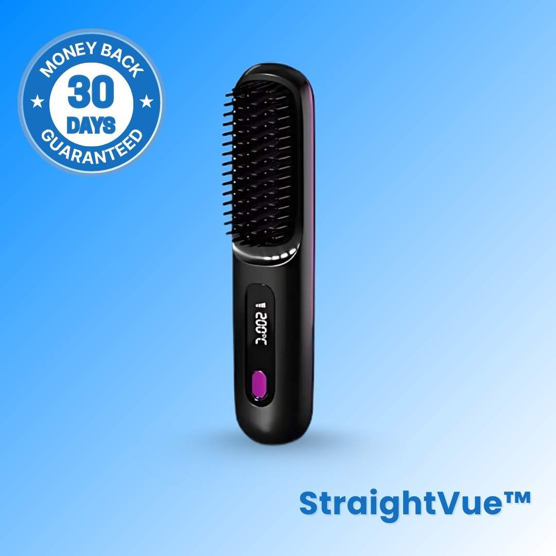 StraightVue™ - Cordless Hair Straightener Brush