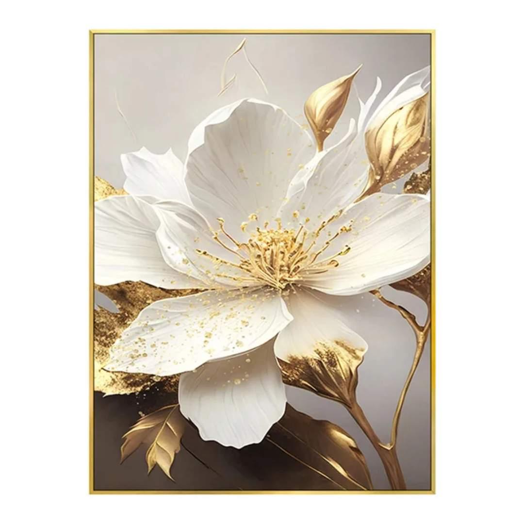 Floral Wall Art - Canvas Painting Kit with 3D Abstract Design for Living Room and Bedroom