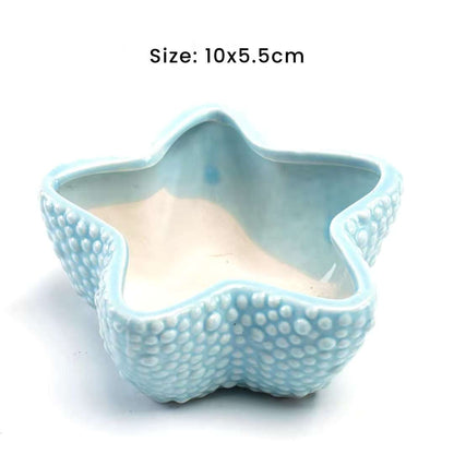 Succulent Pots - Unique Ocean-Inspired Fish, Snail, and Starfish Shaped Planters for Small Cactus and Flowers