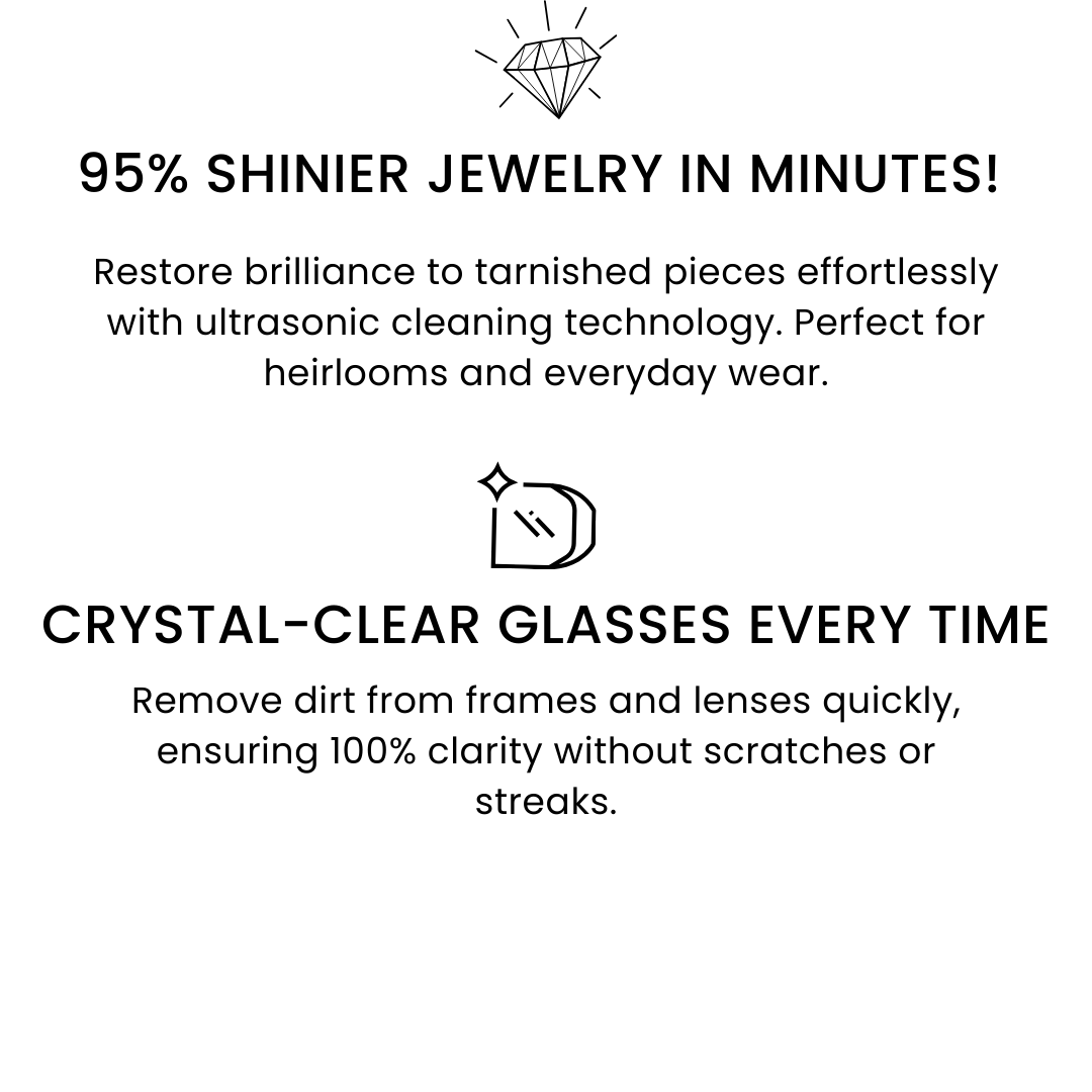 UltraSonic WaveClean 45K – Portable Jewelry & Glasses Cleaner