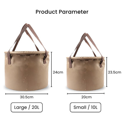 Collapsible Bucket - Foldable Tub for Camping & Fishing