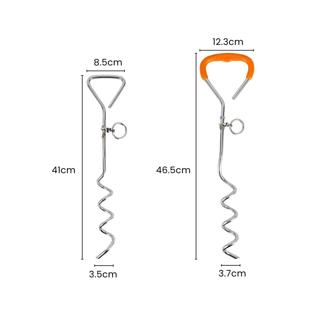 Dog Tie Out Stake and Cable – Anchor & Chain for Secure Ground Tethering