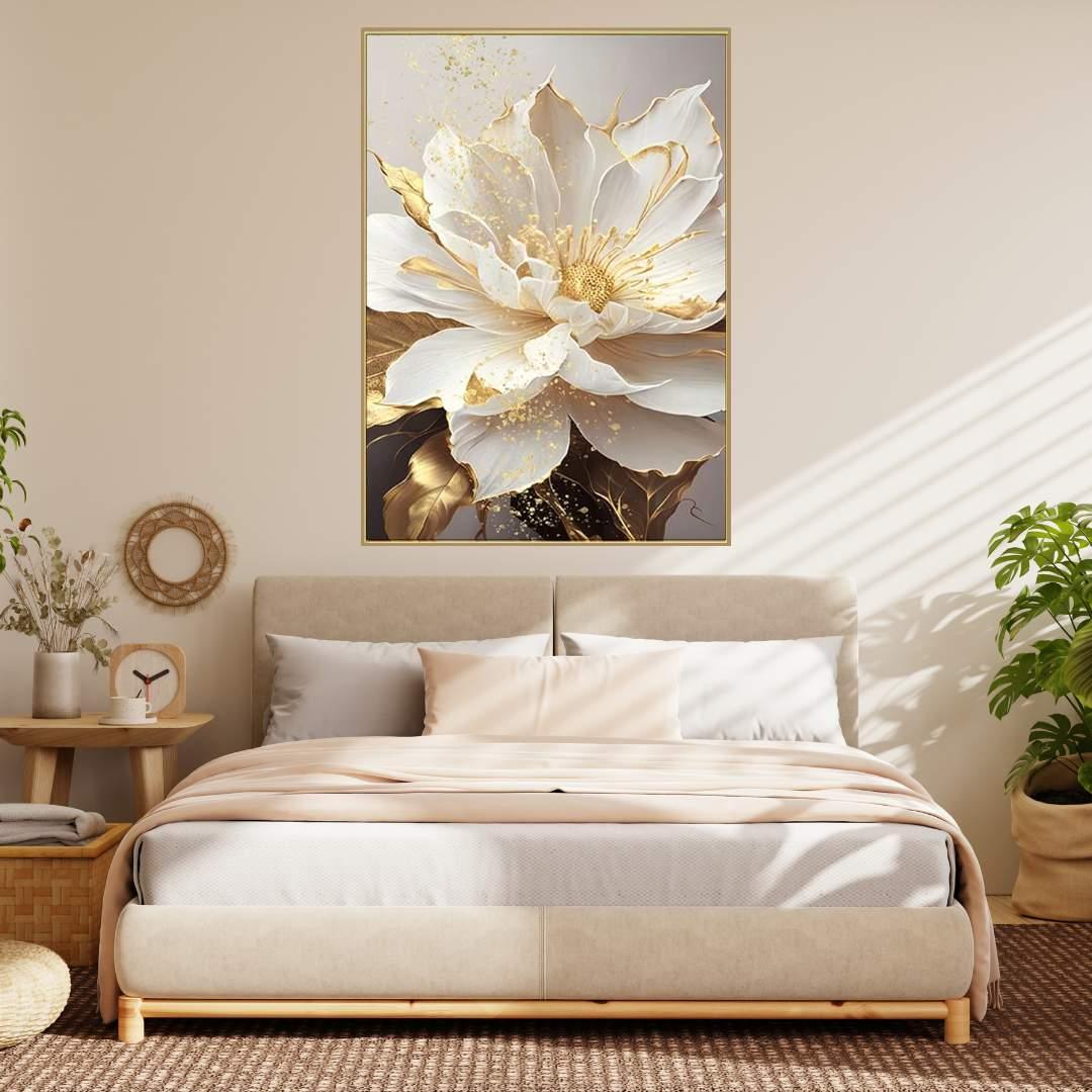 Floral Wall Art - Canvas Painting Kit with 3D Abstract Design for Living Room and Bedroom