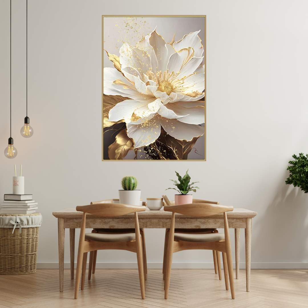 Floral Wall Art - Canvas Painting Kit with 3D Abstract Design for Living Room and Bedroom