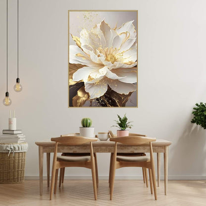 Floral Wall Art - Canvas Painting Kit with 3D Abstract Design for Living Room and Bedroom