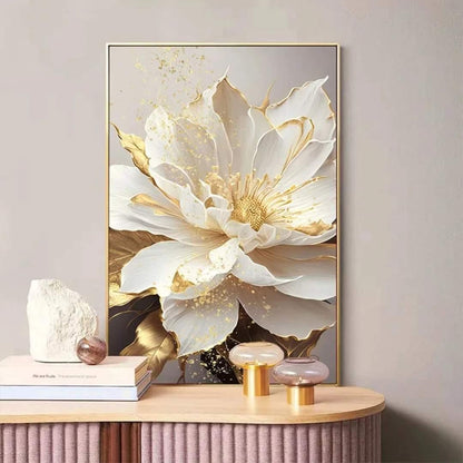 Floral Wall Art - Canvas Painting Kit with 3D Abstract Design for Living Room and Bedroom